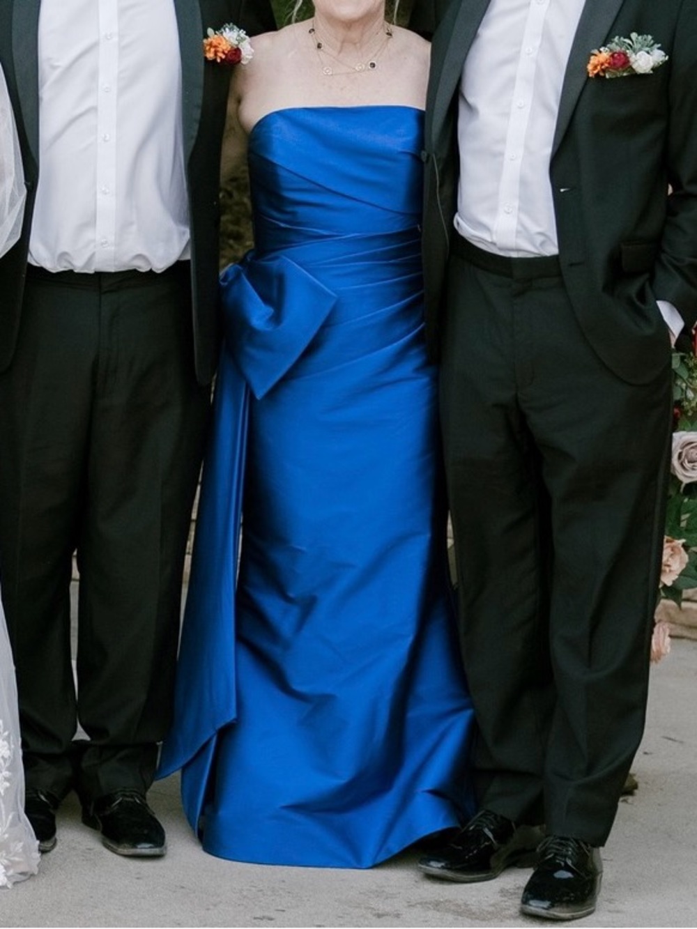 Black Label by Anne Barge “Sterling” draped Strapless Evening Gown